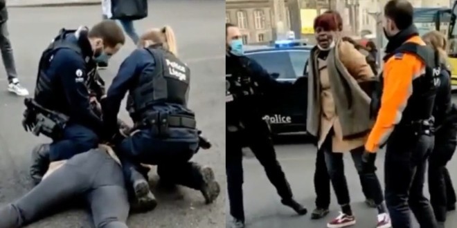 Une dame violemment interpellée à Liège à la manière de Georges Floyd (vidéo) 