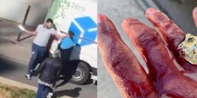 Un homme tente d’égorger au couteau de boucher un livreur arrivé en retard (vidéo)