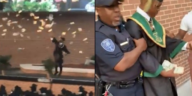 Un rappeur Américain balance 10.000 dollars lors de sa remise de diplôme (vidéo) 