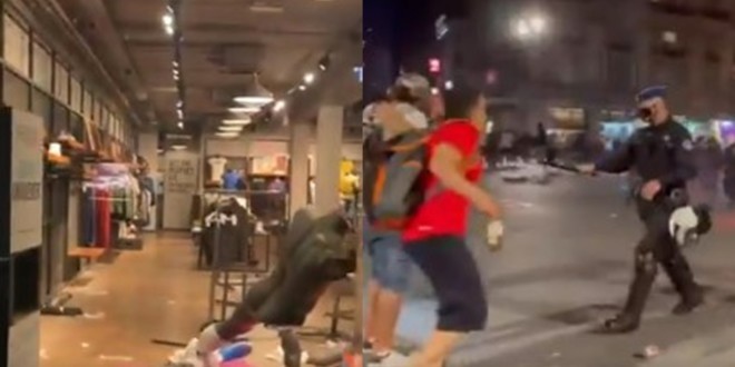 Affrontements et pillages de magasins après l’élimination de la Belgique (Vidéo) 