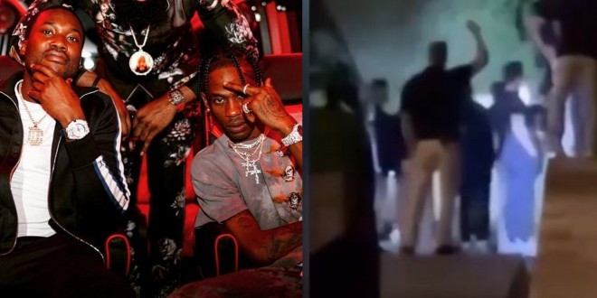 Meek Mill et Travis Scott se bagarrent violemment, Jay Z arrive pour les séparer (vidéo) 
