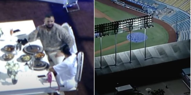 Drake privatise le stade des Dodgers  pour un diner romantique (Vidéo) 