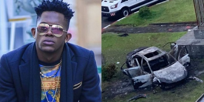 Le rappeur Tenor a été victime d\'un très violent accident, sa voiture a pris feu (vidéo) 
