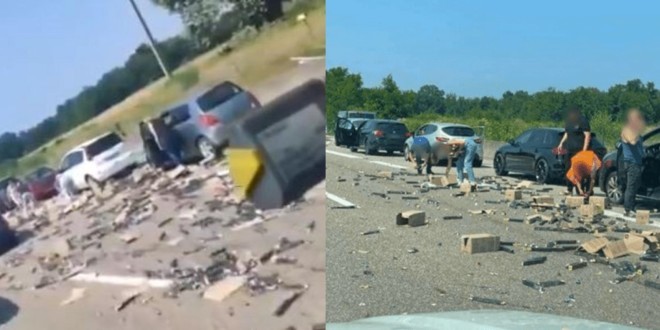 Un camion perd son chargement de dosettes Nespresso, les automobilistes  se ruent dessus  (Vidéo) 