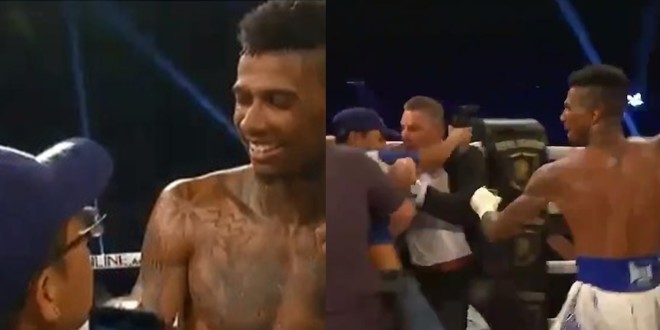 BlueFace défonce violemment un fan à la fin de son premier combat en MMA (Vidéo) 