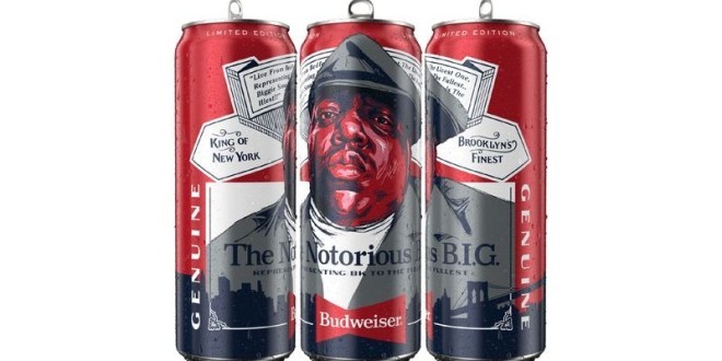 Budweiser lance une édition de bières à l’effigie de Notorious BIG  (Photos) 