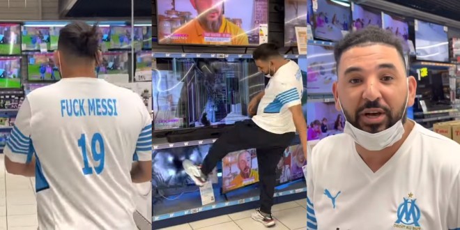 Mohamed Henni casse des télés dans un magasin et prévient Messi :\'\'On t\'attend au Vélodrome\'\' (vidéo) 