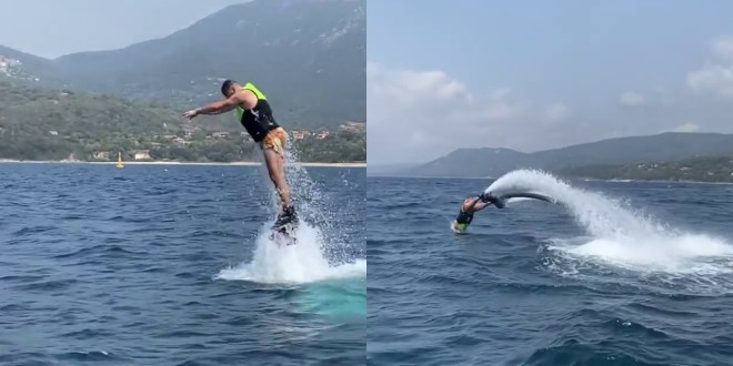 Soso Maness adopte une méthode insolite pour faire du Flyboard (vidéo)