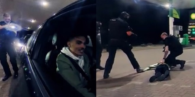 Un rappeur Britannique piège la police et filme son arrestation musclée (Vidéo) 