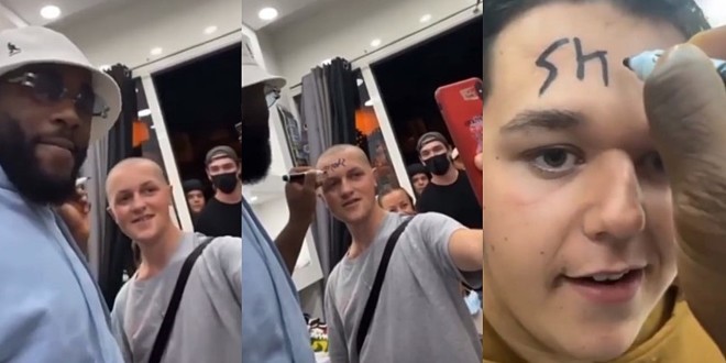 Des fans demandent à Gradur de leur signer des autographes ... sur le front (vidéo)