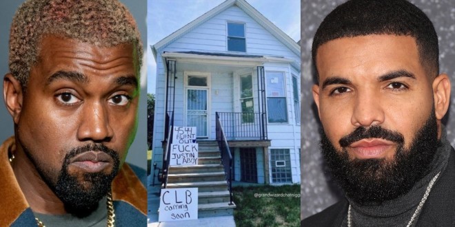 Des fans de Drake s’attaquent à la maison d’enfance de Kanye West 