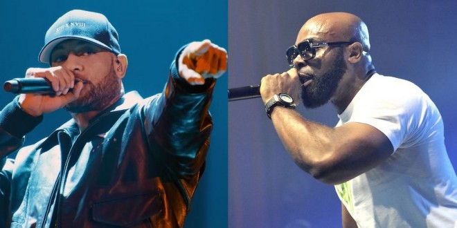 Booba invite Kaaris à son showcase à Paris pour interpréter leur morceau \'\'Kalash\'\' 