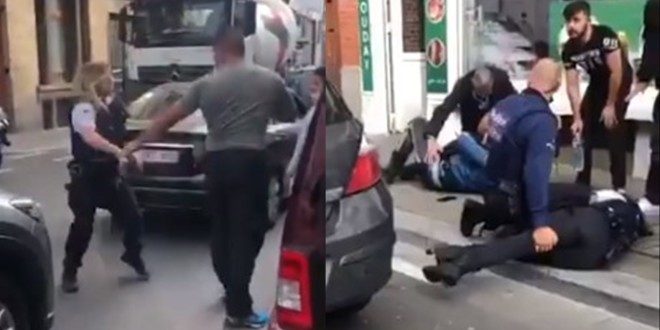 Un contrôle de police tourne mal, l’individu attaque les policiers avec un cric (Vidéo) 