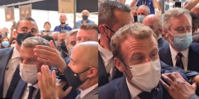 Emmanuel Macron victime d’un jet d’œuf à Lyon, l’auteur en garde à vue (Vidéo) 
