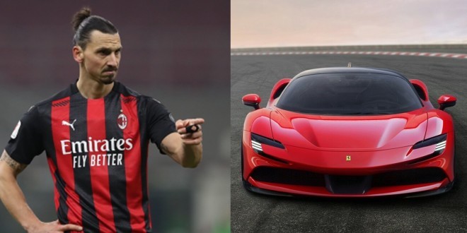 Zlatan Ibrahimovic s’offre une Ferrari en or à 430.000 euro pour son 40eme anniversaire 
