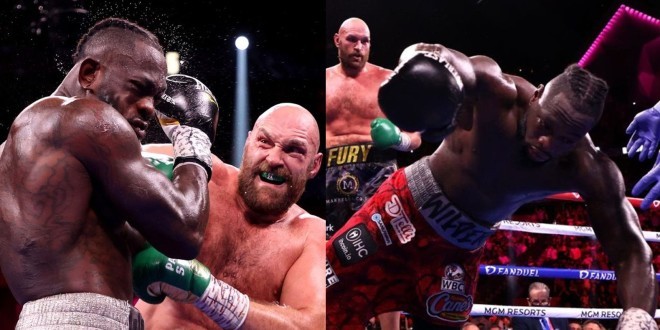 Tyson Fury térasse Deontay Wilder et conserve son titre WBC des poids lourds  (Vidéo) 
