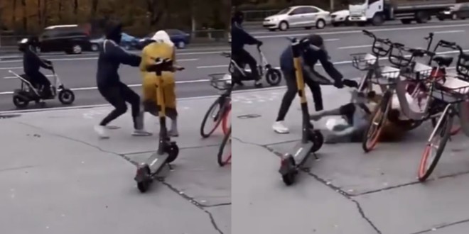Une vieille dame se fait trainer par 2 jeunes venus voler son sac (Vidéo) 