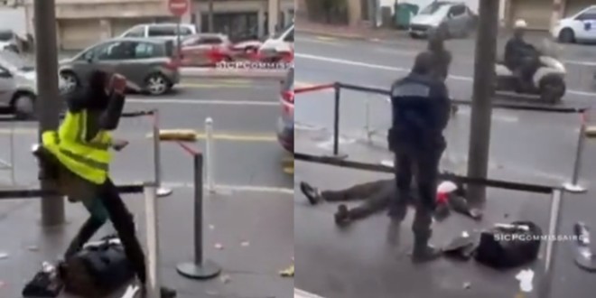 Un individu menace des policiers avec deux couteaux avant de se faire taser (vidéo) 