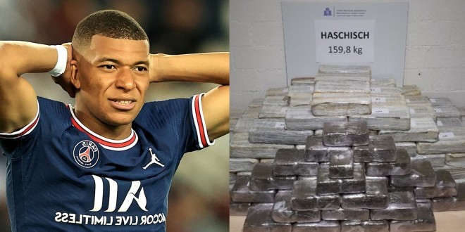 La police de Paris saisi 160 kg de cannabis signé ‘’Kylian Mbappé’’ 