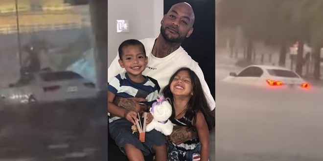 Booba pris dans de violentes inondations à Miami, ses enfants en panique (vidéo)