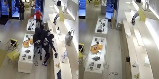 Un gang braque un magasin Louis-Vuitton et emporte pour 120.000 $ de marchandises (Vidéo) 