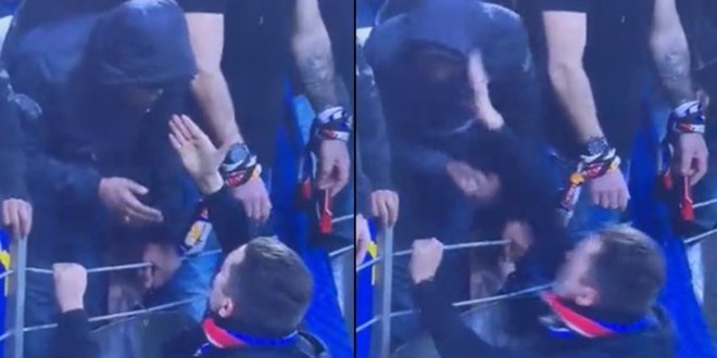 Un capo gifle violemment le lanceur de la bouteille sur Dimitri Payet (Vidéo) 