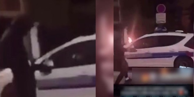 Ils brûlent deux voitures de police devant un commissariat en live sur Snapchat (Vidéo)