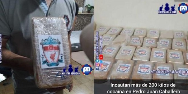 200 kg de Cocaïne estampillé ‘’Liverpool’’ saisi au Paraguay (Vidéo) 