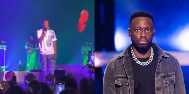Dadju reçoit des strings par des fans sur scène, le rappeur extrêmement gêné (vidéo)