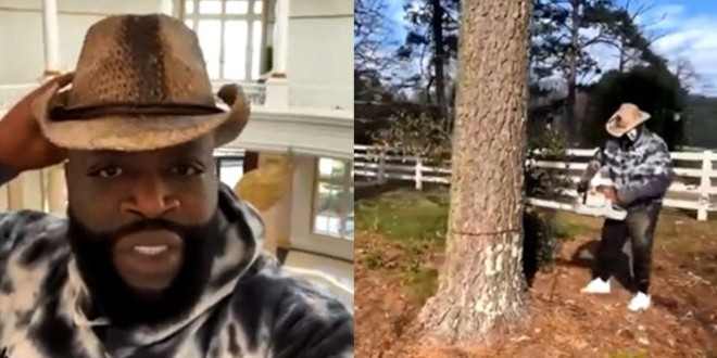 Rick Ross devient bucheron pour économiser  10.000 dollars (Vidéo) 