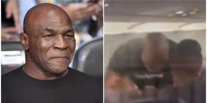 Mike Tyson pete un plomb et tabasse un fan en plein vol (Vidéo) 