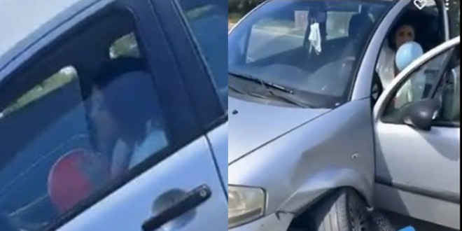 Une femme se défonce au gaz hilarant au volant et provoque un violent accident (Vidéo)  