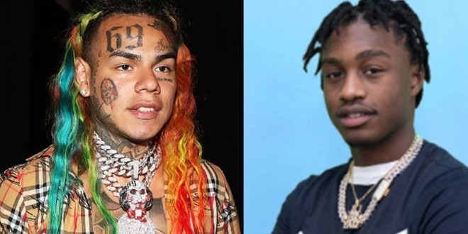 6ix9ine trolle Lil Tjay qui se trouve dans le coma et se fait démonter par les internautes (Photos) 