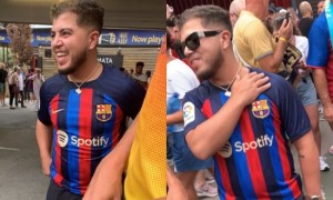 Hamza crée le buzz avec sa présence au Camp Nou pour supporter le Barça 