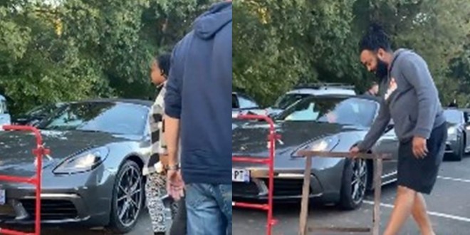 Deux conducteurs de Porsche grillent la file d’attente et se font remettre en place (Vidéo) 