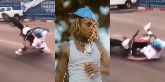 Zola victime d\'un violent accident de moto à Kinshasa (vidéo)