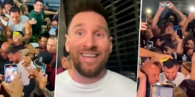 Lionel Messi provoque une émeute impressionnante devant un restaurant de Buenos Aires (Vidéo)