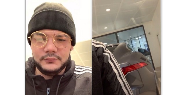 Sadek s\'offre une Jaguar qui coûte plus de 100.000 € 