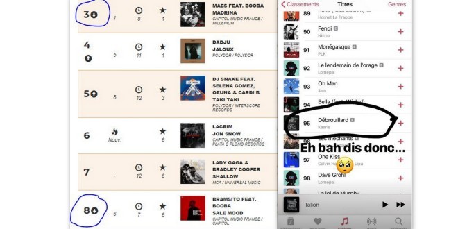 Booba se moque du classement des sons de Kaaris ! 
