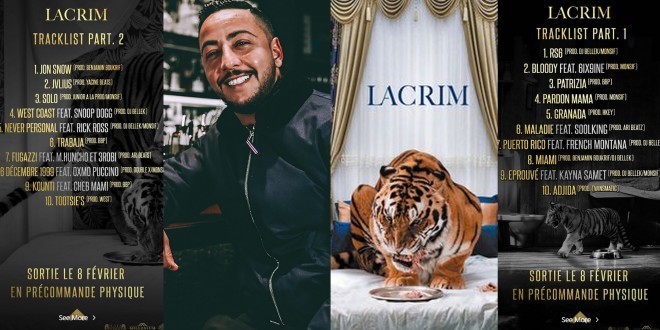 Lacrim dévoile la tracklist de son prochain double album qui contient des featurings de folie! 