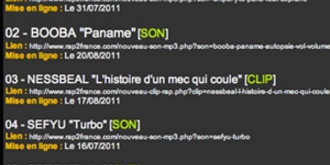 Nouveau ! Le TOP 100 RAP2FRANCE