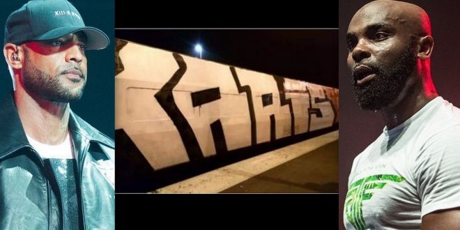 Un train a été annulé à cause d\'un immense tag noir « Booba VS Kaaris »