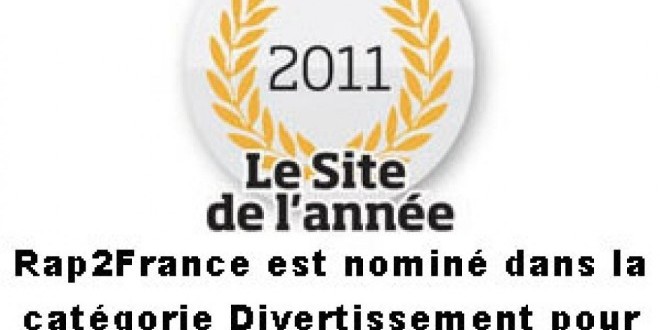 Votez pour Rap2France pour \"Le Site de l\'année\"