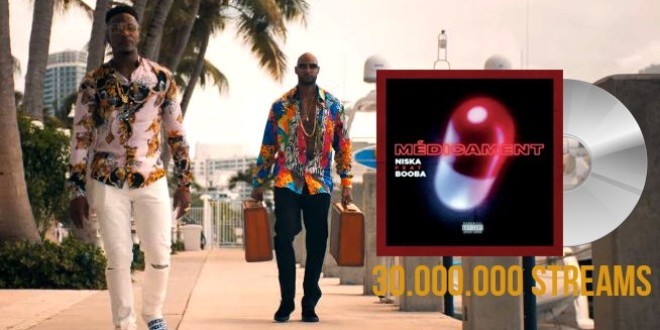 Le titre \'\'Médicament\'\' de Niska en feat avec Booba est certifié single de platine !
