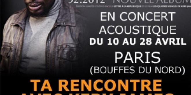 Kery James en concert acousitque : Rencontre avec Kery  + places à gagner