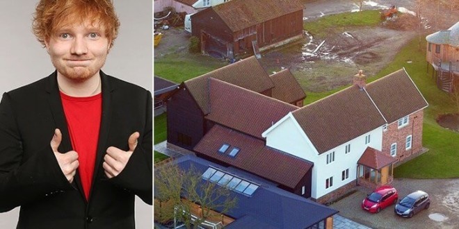 Ed Sheeran achète les maisons à coté de la sienne pour empêcher ses voisins de se plaindre du bruit ! 