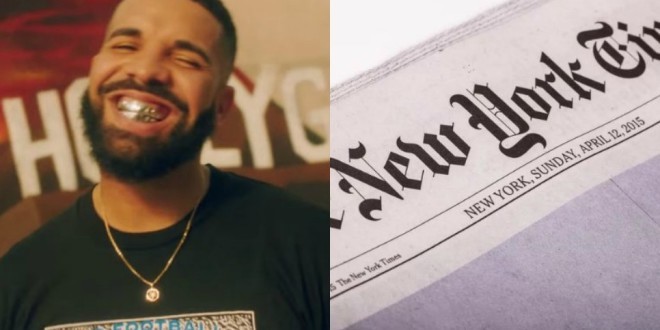 Drake se fait clasher violemment par The New York Times : “Désormais, les rappeurs sont des chanteurs. Merci Drake.” 
