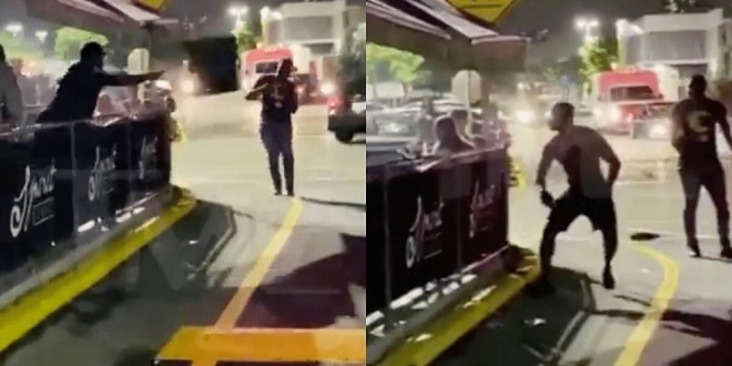 50 Cent s\'embrouille avec un mec dans un restaurant et lui balance une table et une chaise (Vidéo)