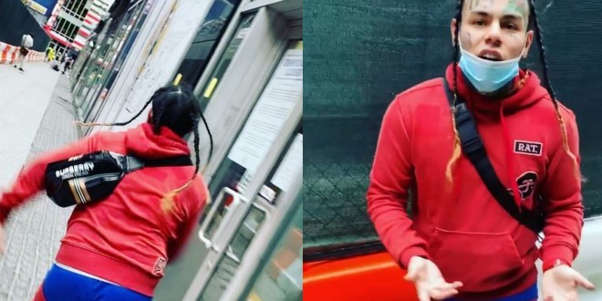 6ix9ine se fait courser dans les rues de New York... dans un troll hilarant (Vidéo) 