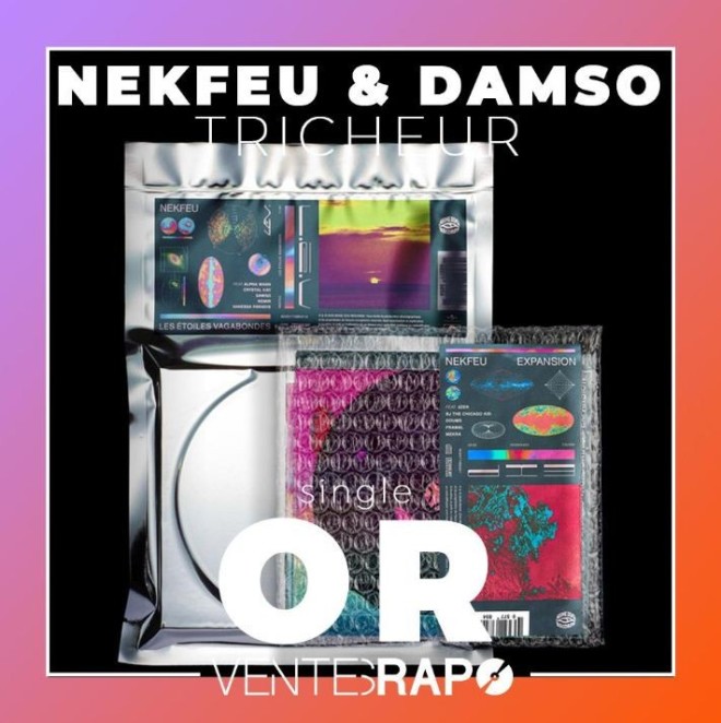 Le titre ''Tricheur'' de Nekfeu en feat avec Damso est certifié single d'or !